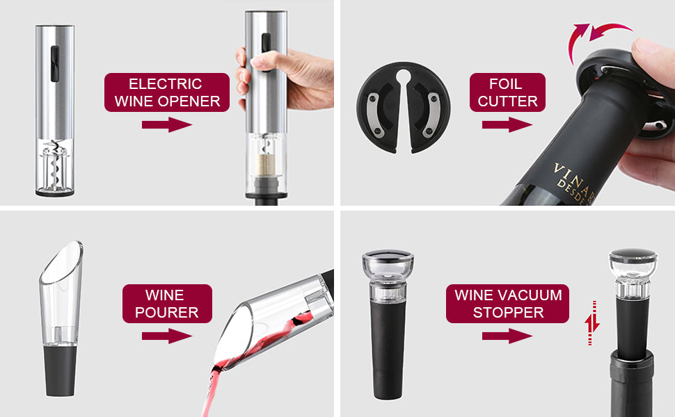 Electric Wine Opener Set