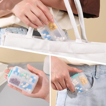 Small Pill Box Organizer - Beige