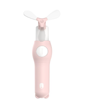 Portable Fan and Power Bank - Pink