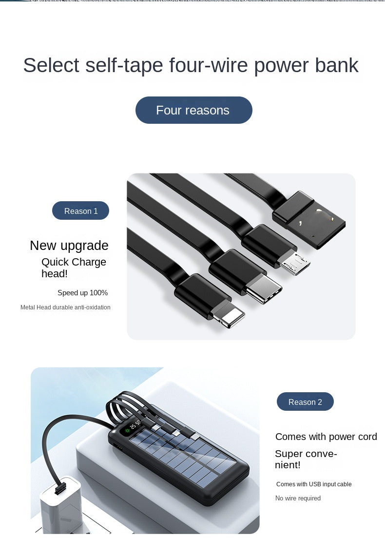 Solar Power Bank - 20000mah