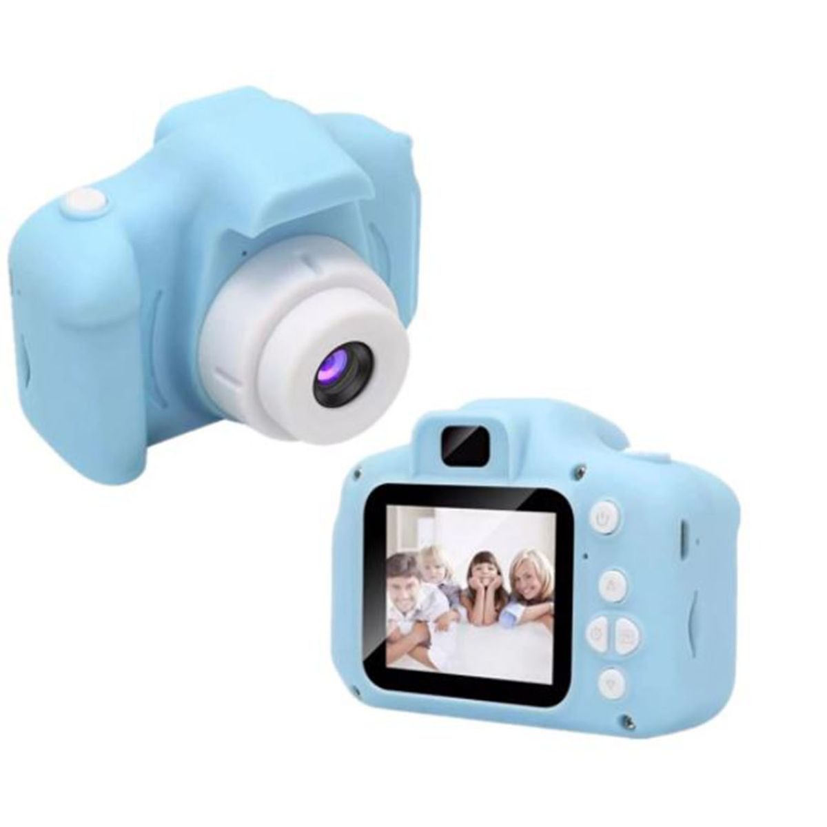 Video and Photo Mini Portable Rechargeable Digital Camera for Kids - Blue_0