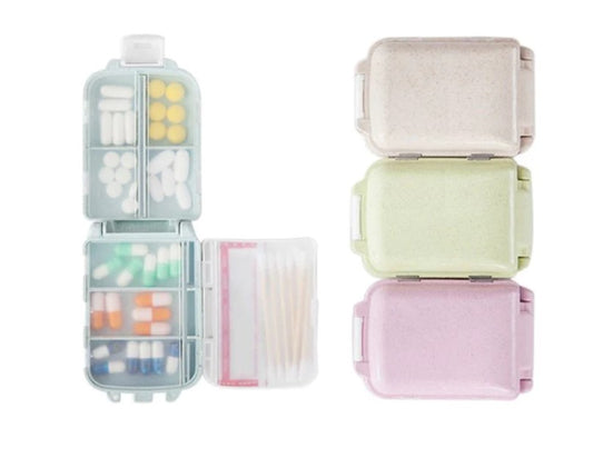 Small Pill Box Organizer - Beige_0